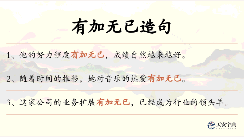 有加无已