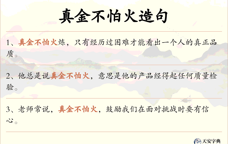 真金不怕火