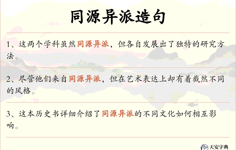 同源异派