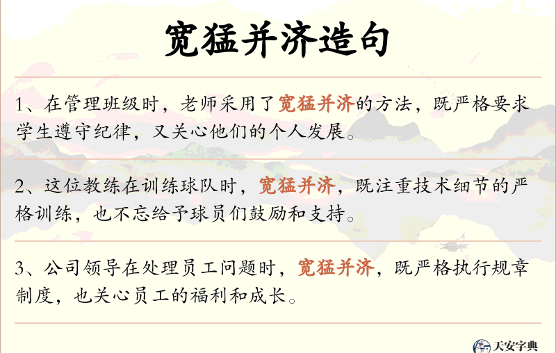 宽猛并济