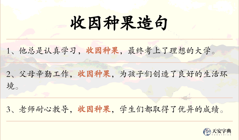 收因种果