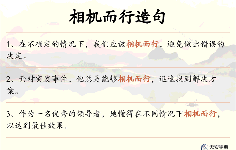 相机而行
