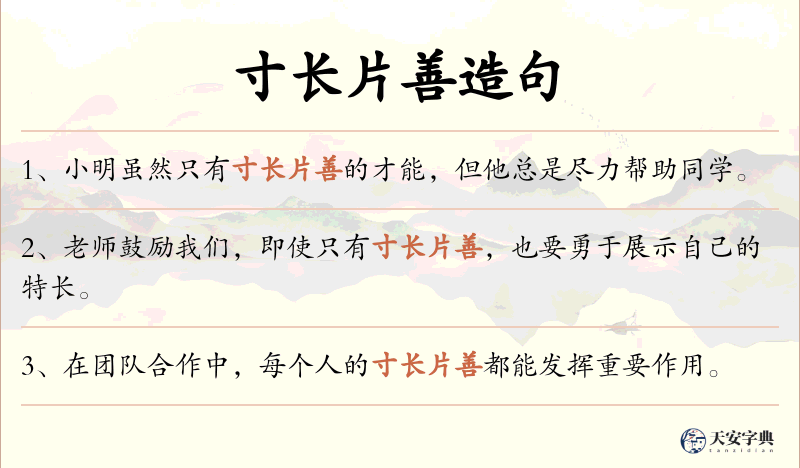 寸长片善