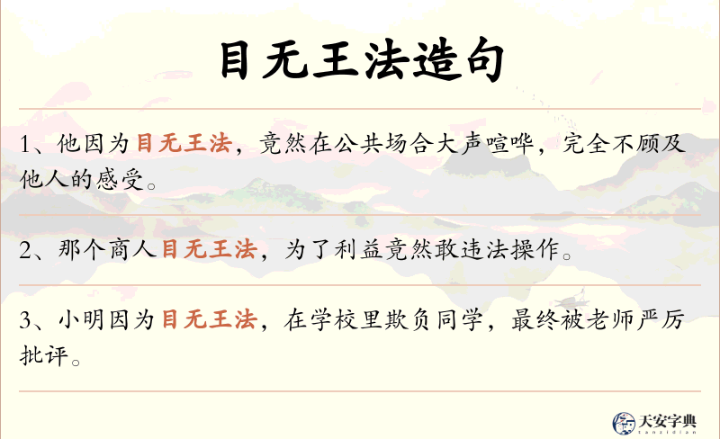 目无王法