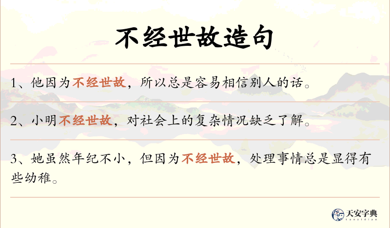 不经世故