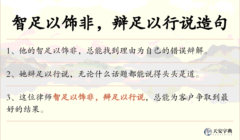 智足以饰非，辩足以行说