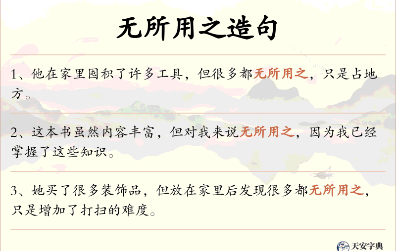 无所用之