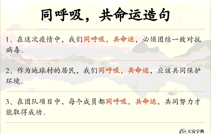 同呼吸，共命运
