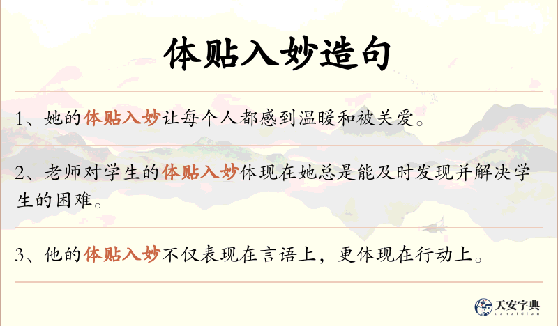 体贴入妙