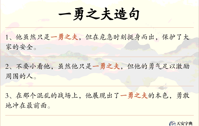 一勇之夫