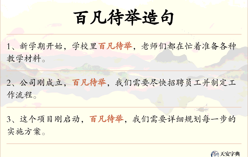 百凡待举