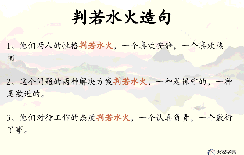判若水火
