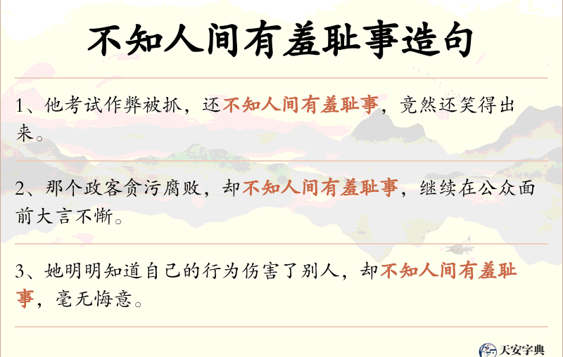 不知人间有羞耻事