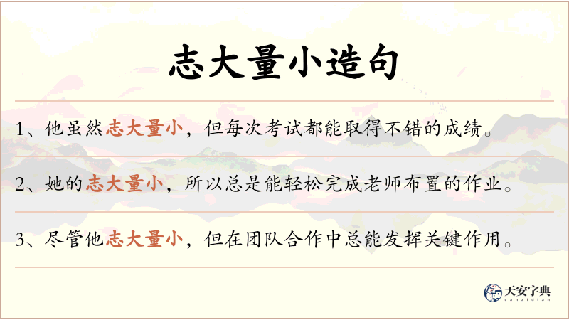 志大量小