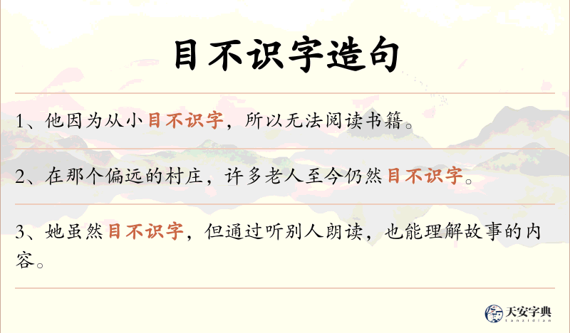目不识字