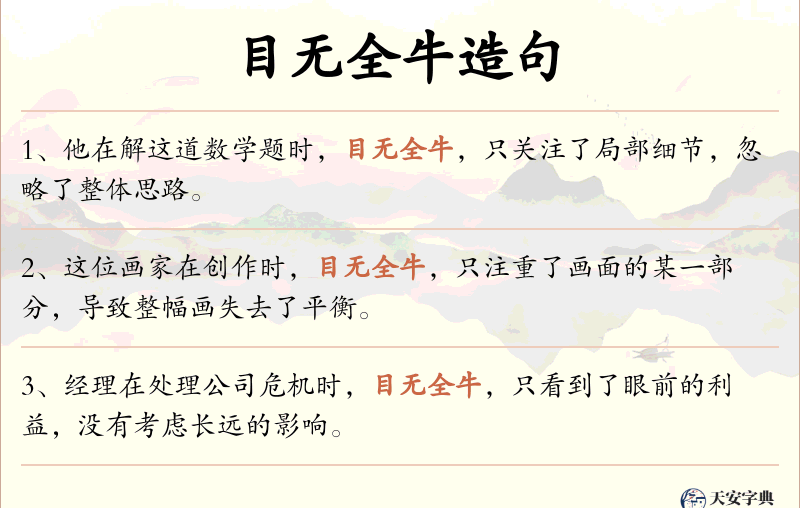 目无全牛