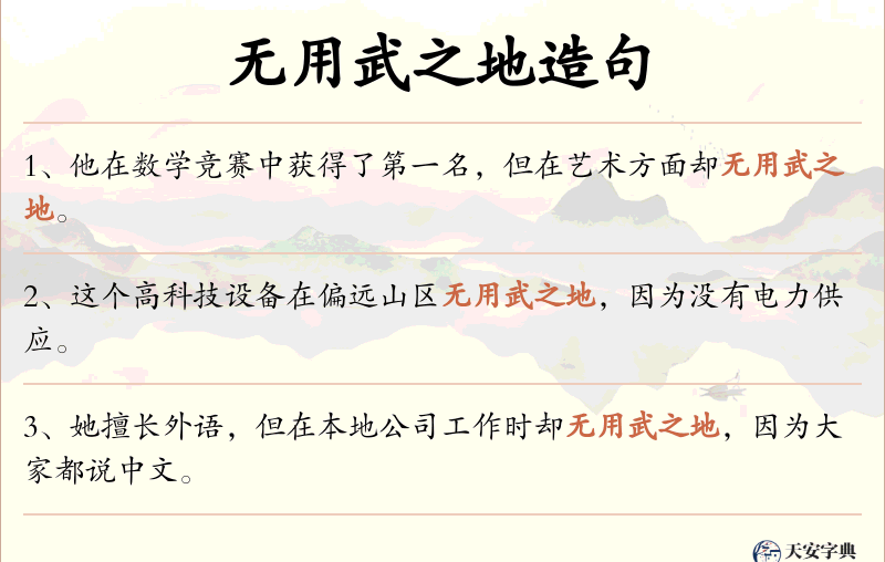 无用武之地