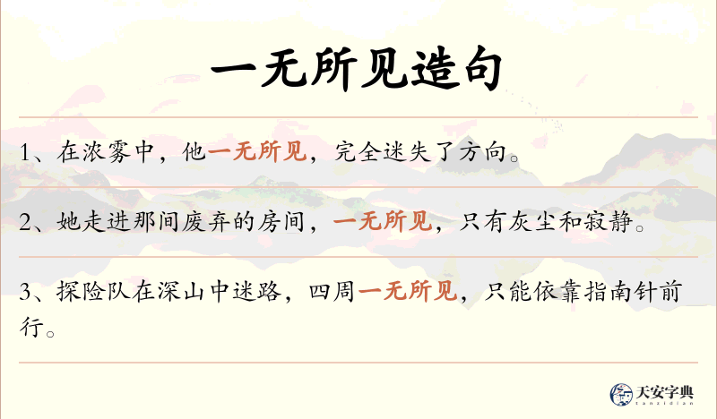 一无所见