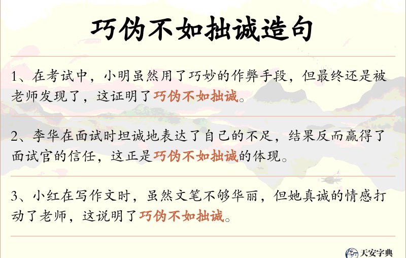 巧伪不如拙诚