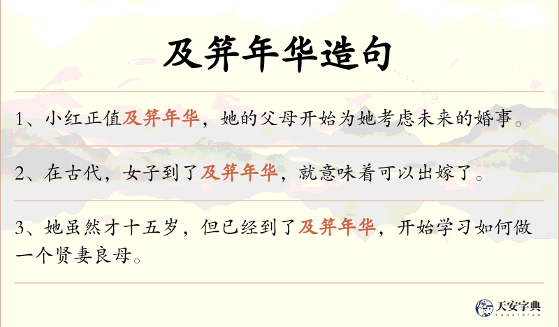 及笄年华