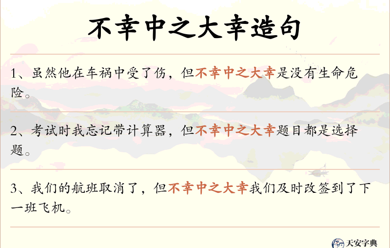 不幸中之大幸