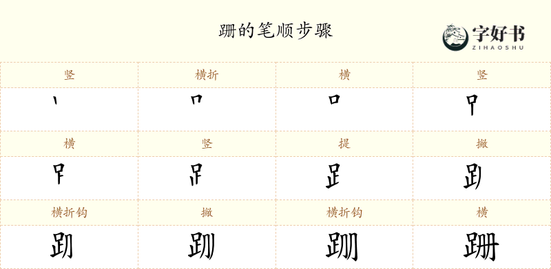 跚