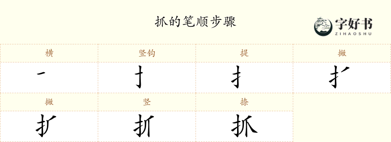 抓