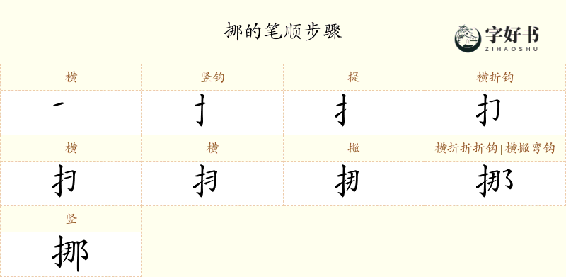 挪
