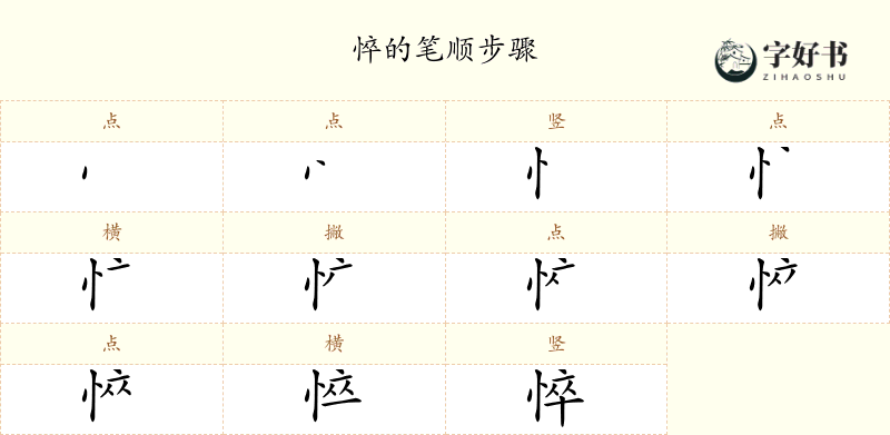 悴