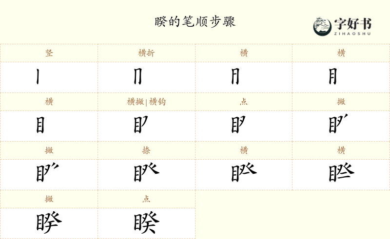 睽