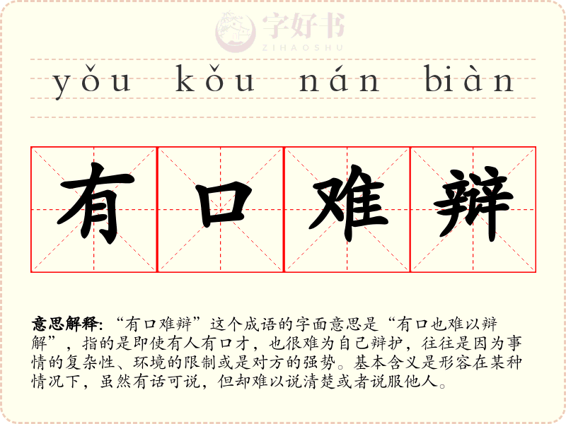 有口难辩