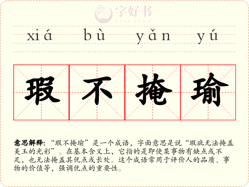 瑕不掩瑜