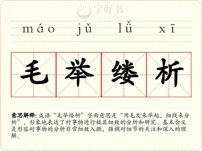 毛举缕析