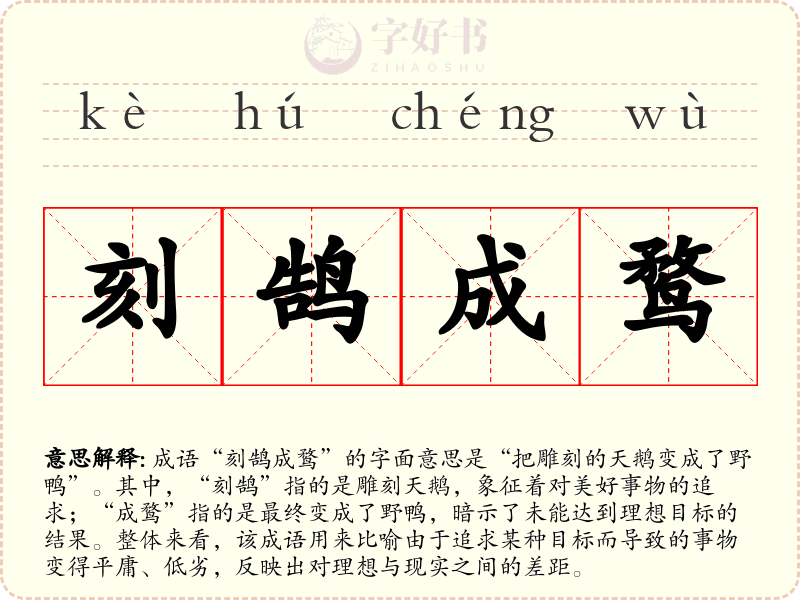 刻鹄成鹜