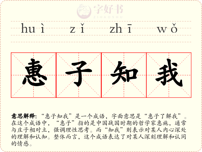 惠子知我