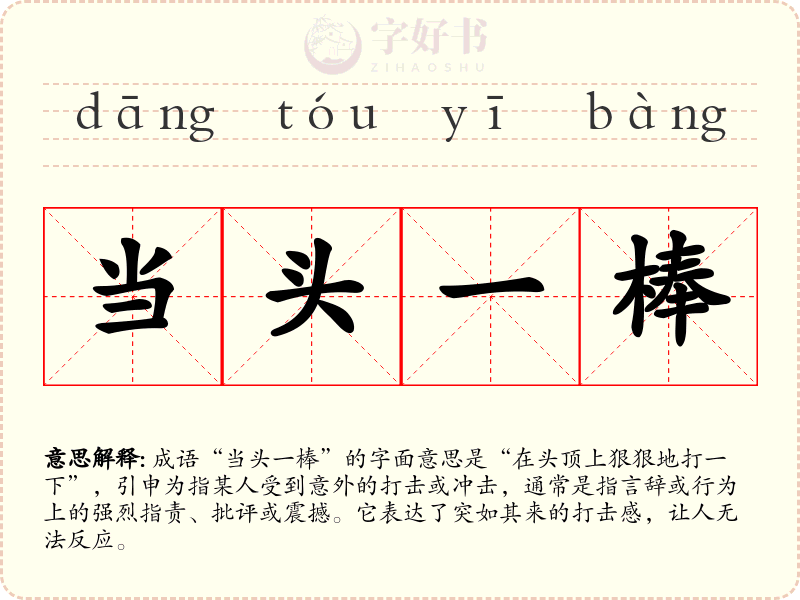 当头一棒