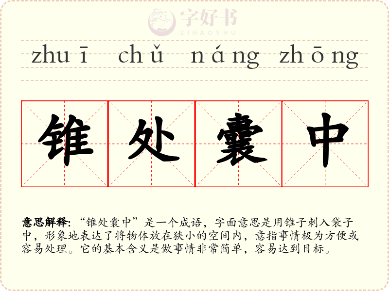锥处囊中