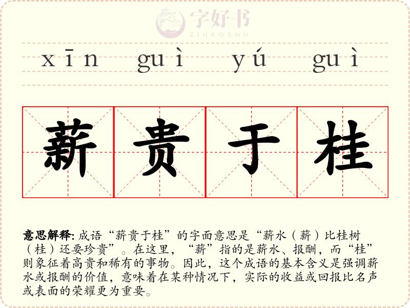 薪贵于桂