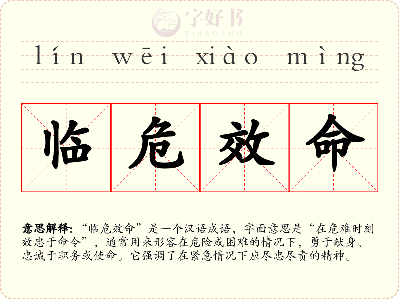 临危效命
