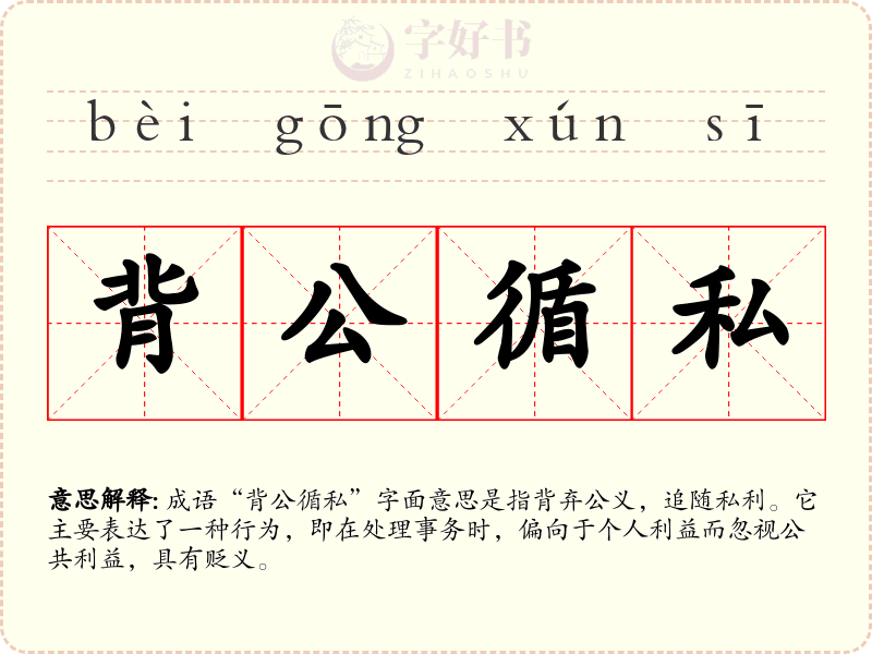 背公循私
