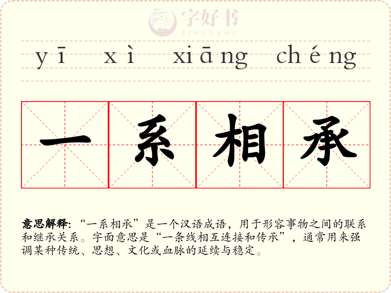 一系相承