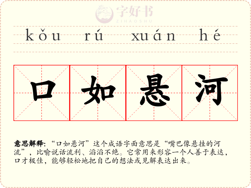 口如悬河