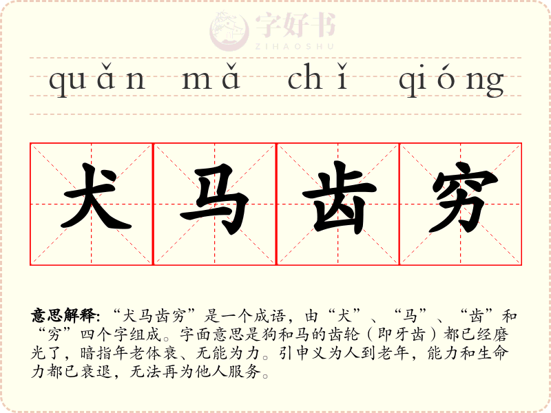 犬马齿穷
