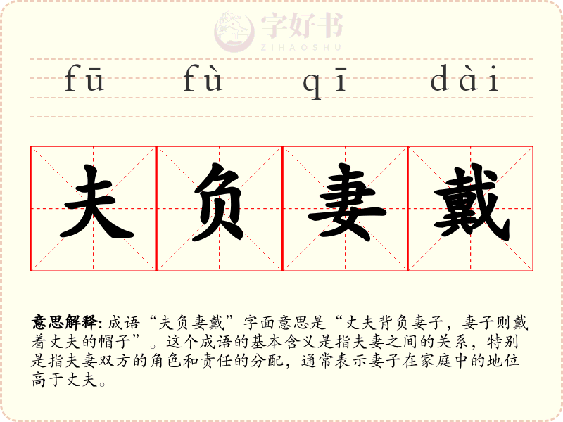 夫负妻戴