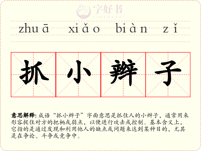 抓小辫子