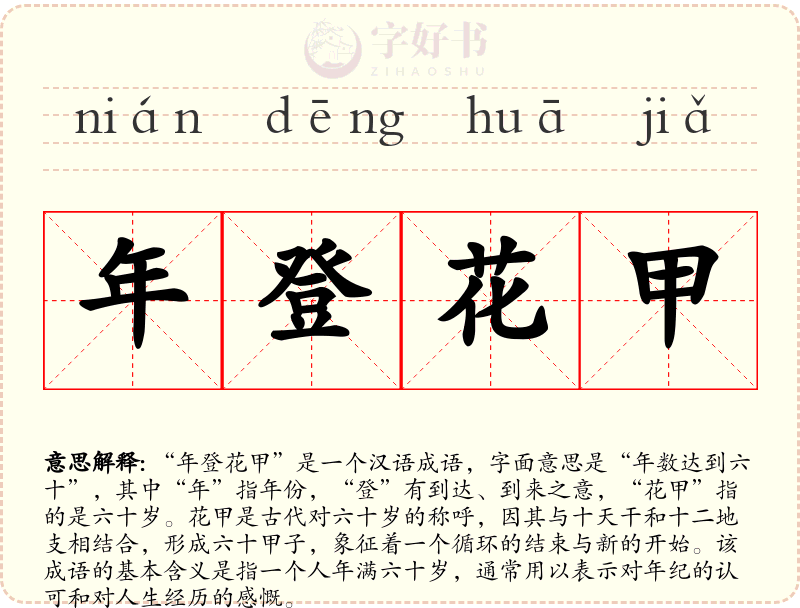 年登花甲