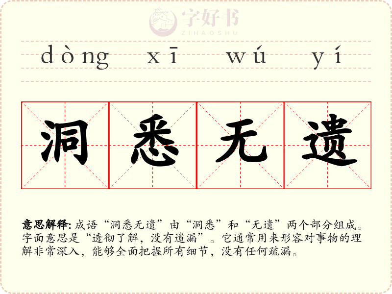 洞悉无遗