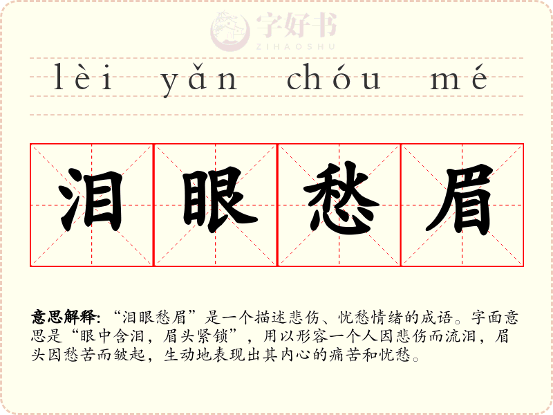 泪眼愁眉