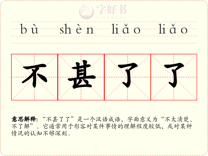 不甚了了