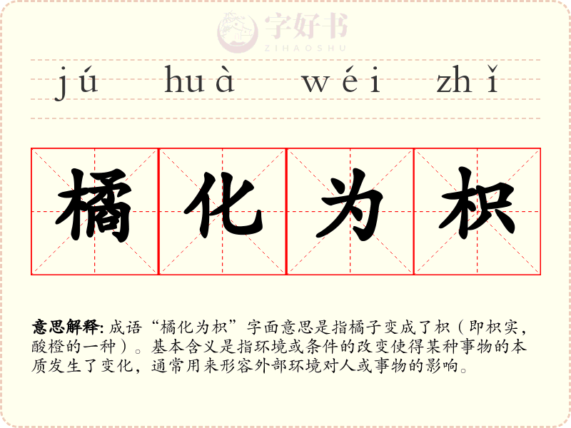 橘化为枳